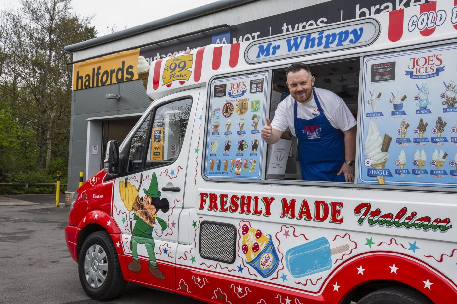 Want a flake with that? Halfords launches free ice cream van check